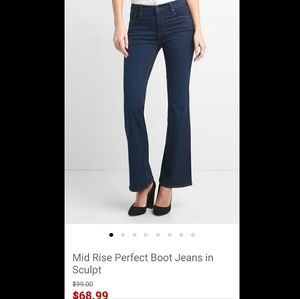 New Gap 1969 perfect boot cut denim